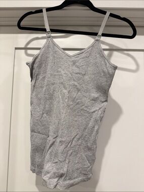 H&M Light Gray Ribbed V-Neck Camisole